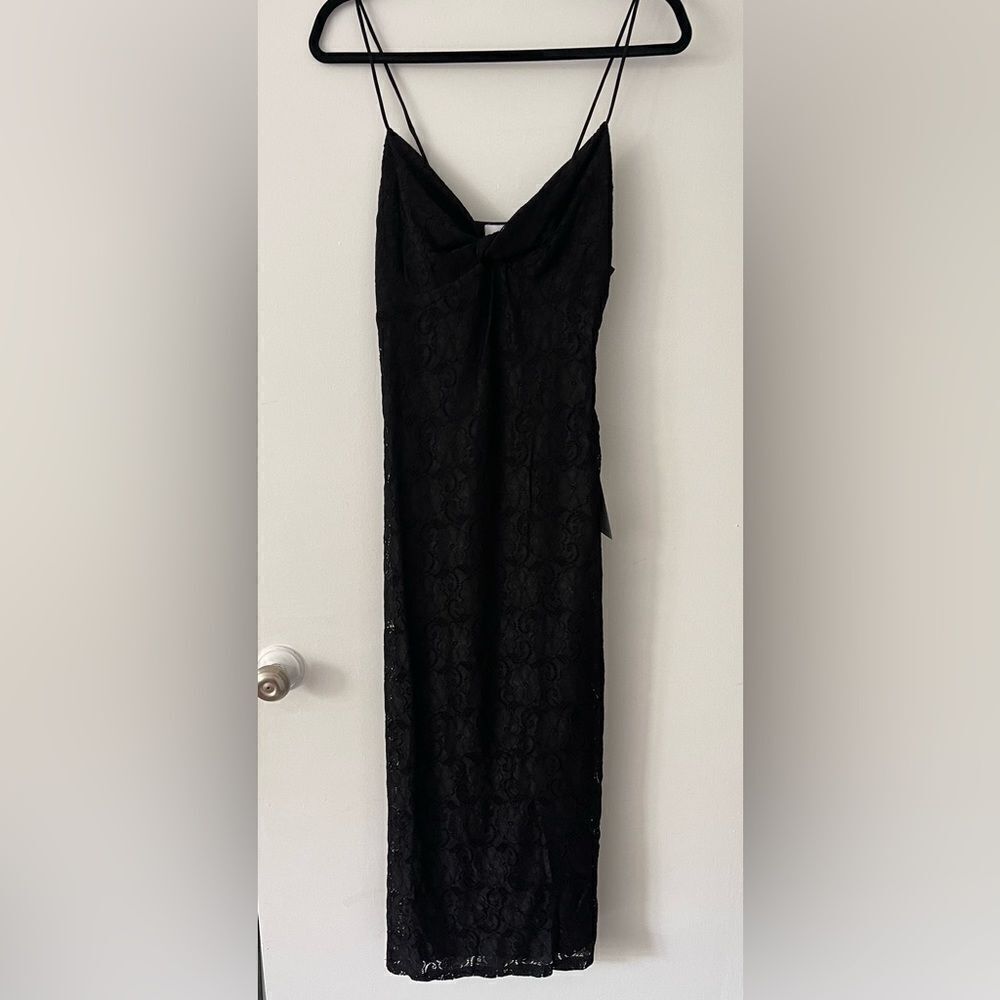 NSR Black Lace Maxi Dress